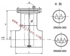 高效過濾器系列——DN200直通T型過濾器——國海濾器